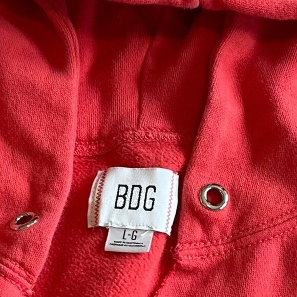 BDG Urban Outfitters Red Hoodie Sweater Sweatshirt Cozy Terry Size Large Women's - Picture 11 of 11